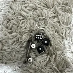 サイコロ スケートボード キーホルダー