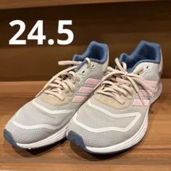adidas ランニングシューズ グレー/ピンク/ブルー