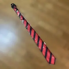 ウェールズラグビー協会 ネクタイ 赤黒ストライプ