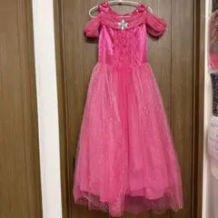 オーロラ姫風　ピンク フリルドレス 140cm
