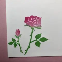 消しゴムはんこ＊春のお花　バラ（はんこ4個）＊ No.103