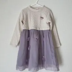 SLAP SLIP ワンピース クリーム/パープル