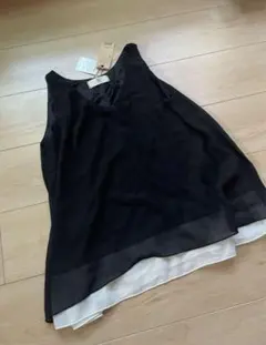 r.p.s シフォンレイヤーノースリーブトップス