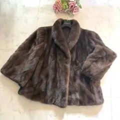 人気デザイン 袖太 デミバフミンク クロップド丈 ファーコート 毛皮 毛並み◎艶