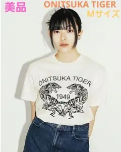 値下げ 美品 ONITSUKA TIGER トラグラフィックTシャツのサムネイル
