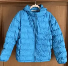 UNIQLO フード付きダウンコート 150 青