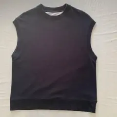 無印良品　ベスト　スウェット地　黒　XS〜S