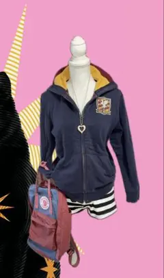 GAP☆*。ネイビー フルジップ パーカー