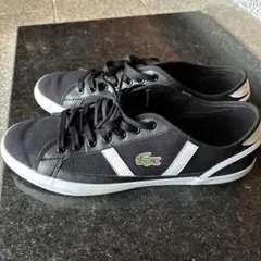 LACOSTE ブラック スニーカーUSAサイズ5.5レイデイスJP22.5cm - メルカリ