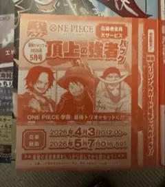 最強ジャンプ5月号 付録 ワンピースカード応募券