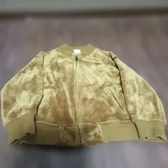 PETIT MAIN ベージュ ジップアップジャケット