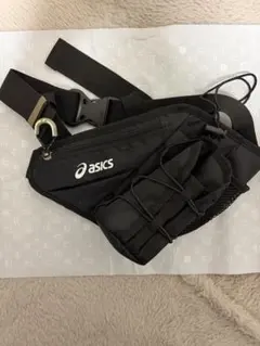 ASICS ランニングポーチ　黒 メッシュ