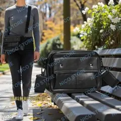 ショルダーバッグ 斜め掛け 肩掛け マチあり 軽量 スマホ ショルダー 黒 新品