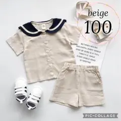 韓国 子ども服 ベビー服 キッズ セットアップ 2点セット セーラー服 丸襟