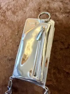 agew シルバー スマホショルダーバッグ