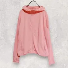 ユニクロ エアリズム UVカットメッシュパーカー L ピンク 薄手 羽織り