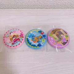 ディズニー刺繍 キャラクター 缶バッジセット 3個