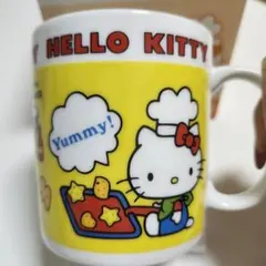 レア 新品未使用 キティ マグカップ 料理 陶器 2010年 サンリオ 50周年