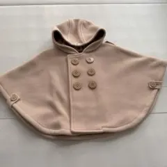 miki HOUSE ベージュ フード付きポンチョ Fサイズ