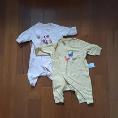 最終値下【ユニクロ】ロンパース 60 スウェット生地 2枚セット