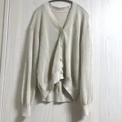 グローバルワーク　メッシュ　アイボリー カーディガン Mサイズ