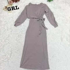 s.1822【グレイル】カシュクール リボントップス ロングニットワンピース