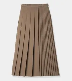 LAUBE BLANC Asymmetry pleats skirt