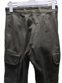 494カーゴパンツ オリーブグリーン4ポケット ユーロ古着 フランス ミリタリー