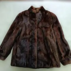 ブラウンフェイクファーコート 11号