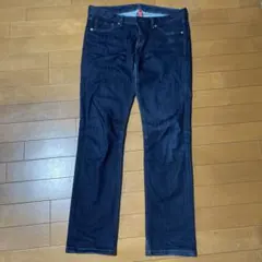 スリムフィット ダークブルーデニムパンツ