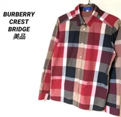 ブルーレーベル　クレストブリッジ　シャツ　チェック　長袖　美品　BURBERRY