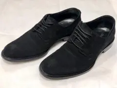 【美品】ジョルジオアルマーニ スエード 外羽根 プレーントゥ 黒40 2026年最新】Giorgio Armani シューズ型：プレーントゥ メンズ ドレス