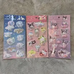 3点セット シェイカーステッカーズ サンリオキャラクターズ シナモロール クロミ
