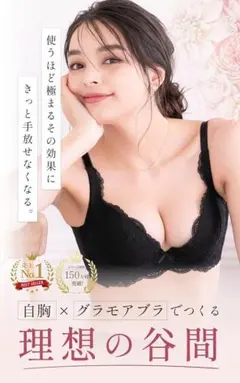 グラモアブラ　育乳ブラ　補正ブラ　ブラック　C70のサムネイル