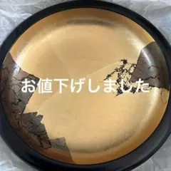輪島塗　総本家　濱田屋　銘々皿　金蒔絵　梅　５枚 輪島塗 銘々皿 半月形 -梅の蒔絵仕上げ- [内外面とも黒色] 螺鈿