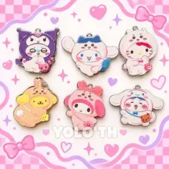 ちーかわ　ちい　リオ　アクリル　チャーム プレート　6個セット