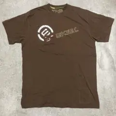 【古着】EZEKIEL 刺繍ロゴ スリムカットTシャツ ブラウン M