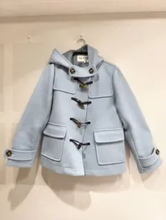 Ray BEAMS ダッフルコート フード付き ライトブルー サイズ1