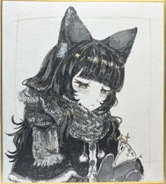 【色紙】オリジナルイラスト アナログ 女の子