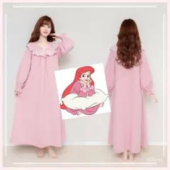 しまむら ディズニー ルームワンピース アリエル パジャマ - メルカリ