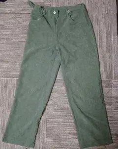 コーデュロイパンツ　グリーン　夏用