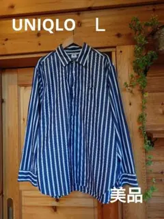 UNIQLO ユニクロ　オーバーストライプシャツ　Ｌ