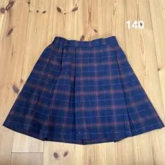 チェック柄スカート　ユニクロ　プリーツスカート 　140