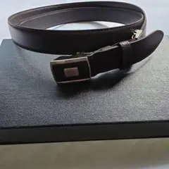 メンズ　レザーベルト　超楽ベルト　FITSTYLE　牛革　ブラウン