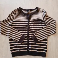 H&M ストライプ カーディガン S