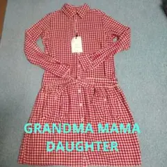 タグ付き新品★GRANDMA MAMA DAUGHTER ★ネルシャツワンピース