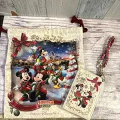 Tokyo DisneySea クリスマスウィッシュ 巾着&カードケースセット