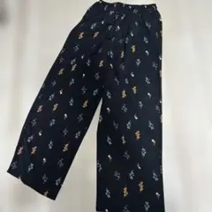 近藤千尋コラボ【FLASH BLUE】しまむら 花柄フレアパンツ Mサイズ