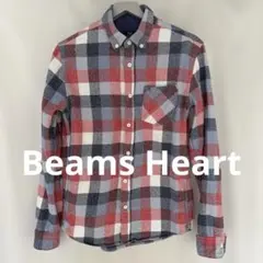 beams フランネル　チェック柄　長袖シャツ