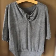 janis market ドット柄 半袖Tシャツ グレー Mサイズのサムネイル